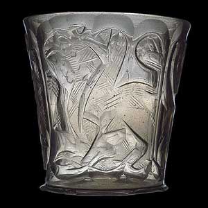 Relief cut glass tumbler